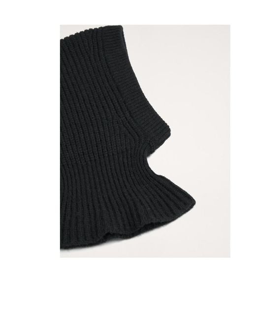 Lemaire Black Slip-On Ribbed Balaclava for men