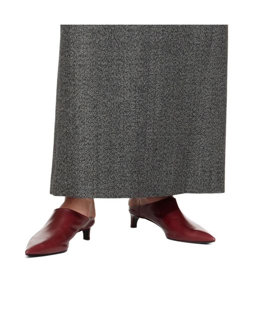 Jil Sander Brown Pointed-Toe Mules