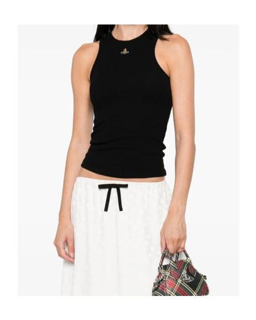 Vivienne Westwood Black Orb Tank Top