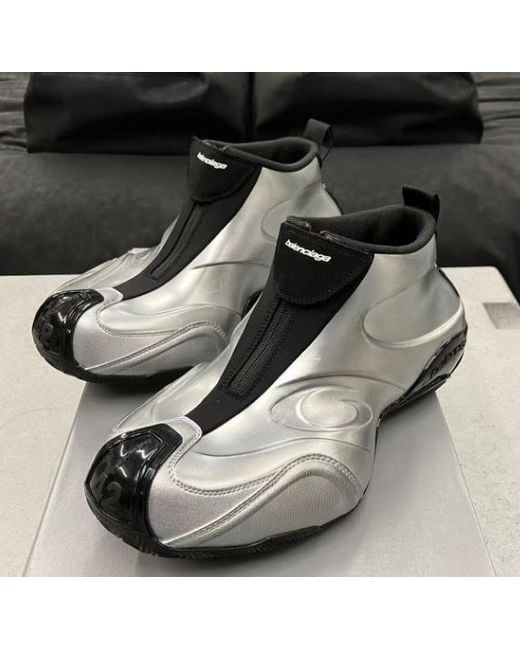 Balenciaga Multicolor Loop Sports Icon Logo Debossed Basketball Sneakers for men