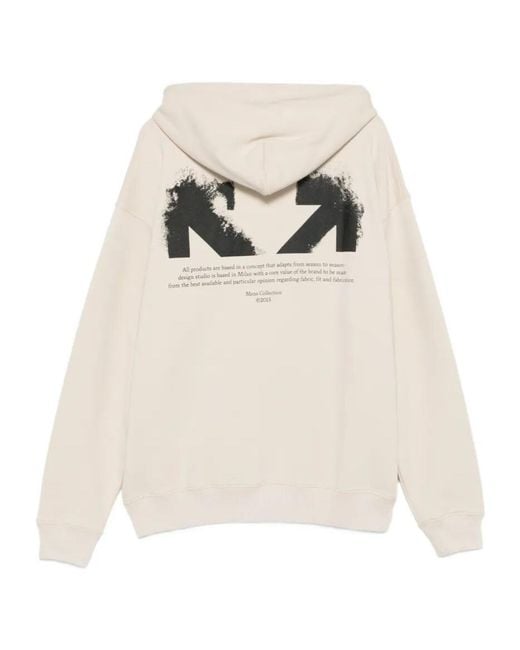 Off-White c/o Virgil Abloh Natural Zip-Up Drawstring Hoodie for men