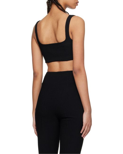 Nanushka Black Bralette Crop Top