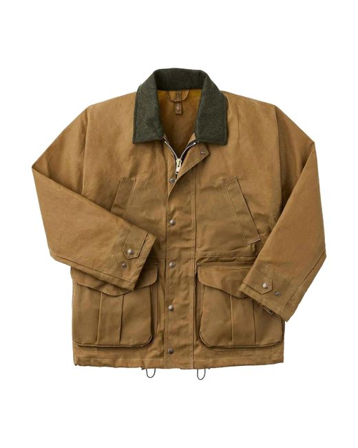 Filson Brown Press-Stud Cotton Jacket for men