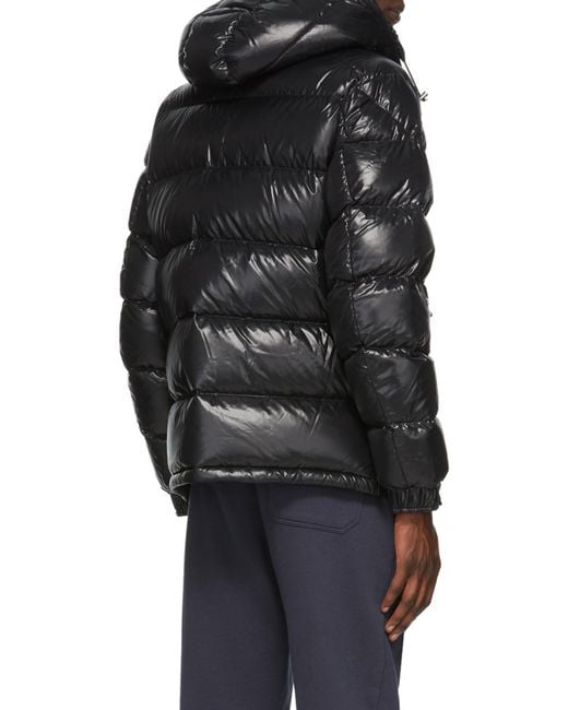 Moncler Black Maya Hooded Jacket for men