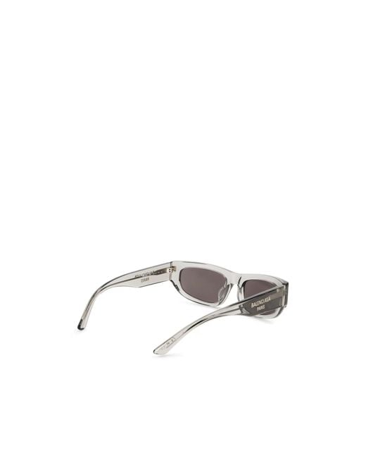 Balenciaga White Rectangular Sunglasses for men