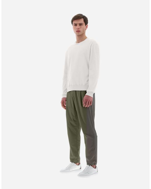 Herno White Logo Detailed Crewneck Sweatshirt for men