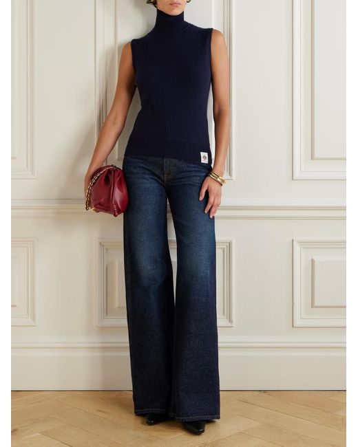 Bally Blue Cashmere Turtleneck Vest