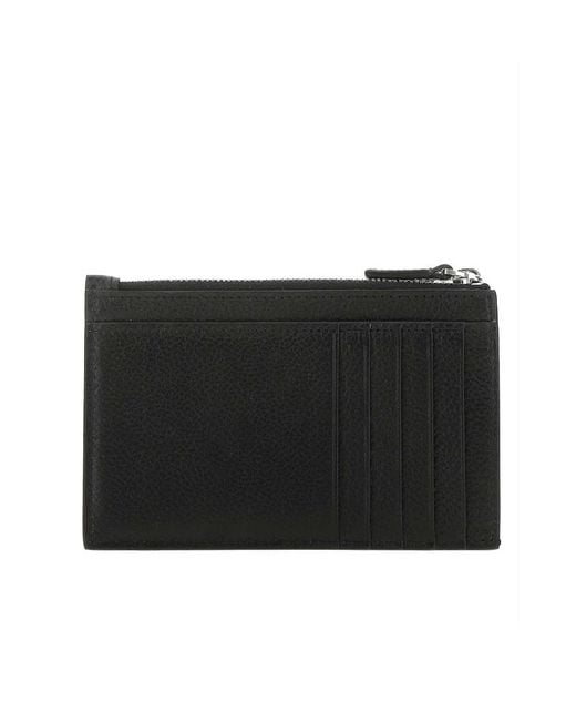 Balenciaga Black Iconic Monogram Calfskin Card Holder for men