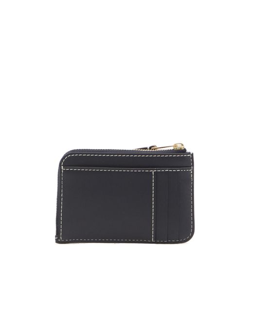 Tory Burch Black T Monogram Zip Card Case