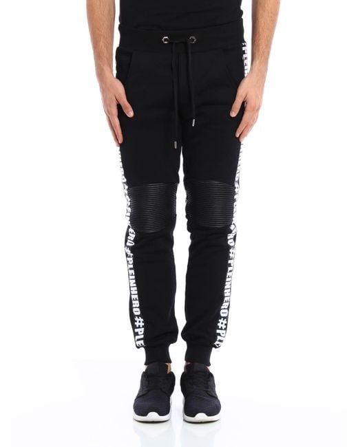 Philipp Plein Black Logo Detail Sweatpants for men