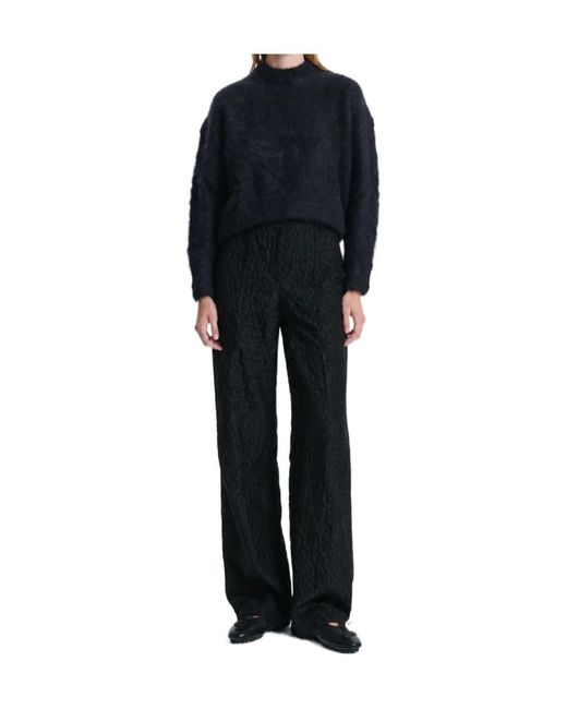 CECILIE BAHNSEN Black Brushed-Finish Mohair-Blend Sweater