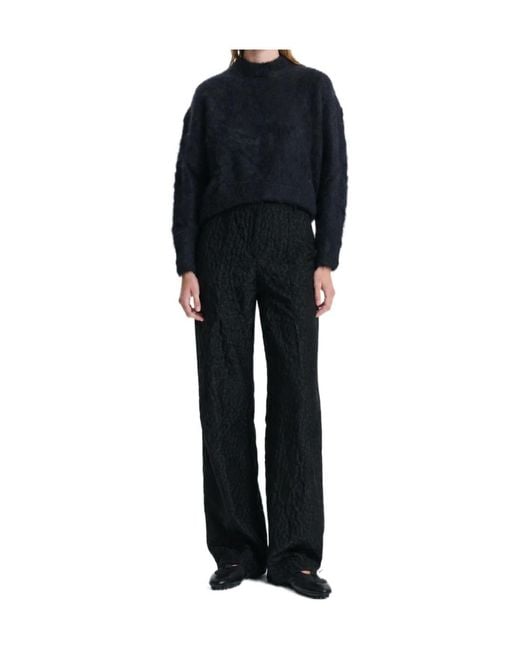 CECILIE BAHNSEN Black Brushed-Finish Mohair-Blend Sweater