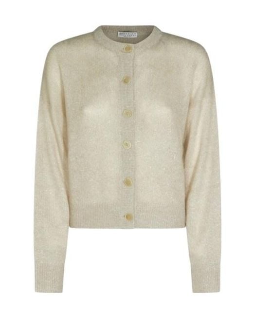 Brunello Cucinelli Natural Long Sleeved Cardigan