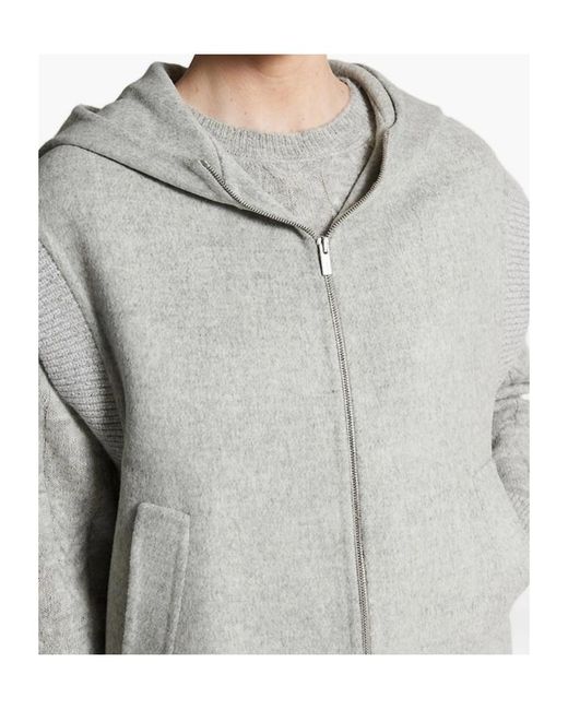 Peserico Gray Hooded Knit Vest