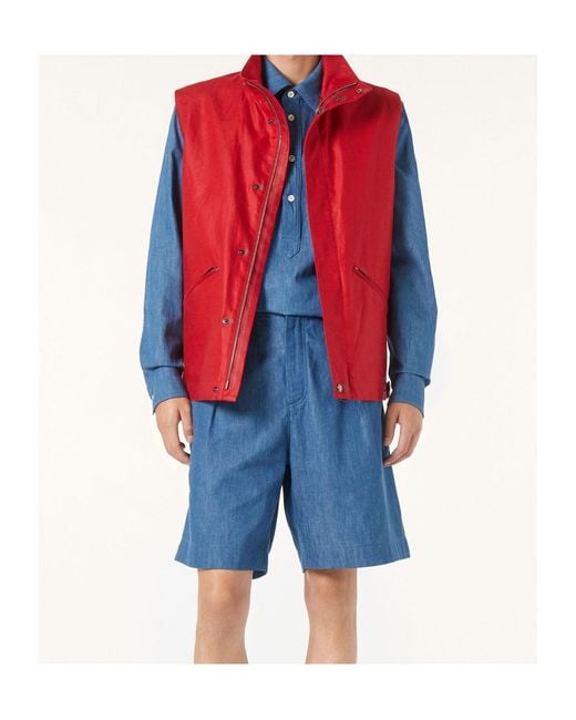 Loro Piana Red Geri Vest for men