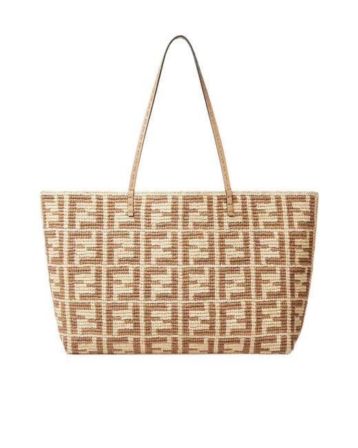 トートバッグ Fendi Borsa Tote Roll Large In Canvas FF Fendi 'large roll' reversible shopping tote bag | The