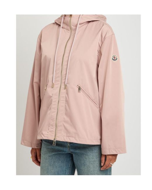 Moncler Pink Cassiopea Hooded Shell Jacket