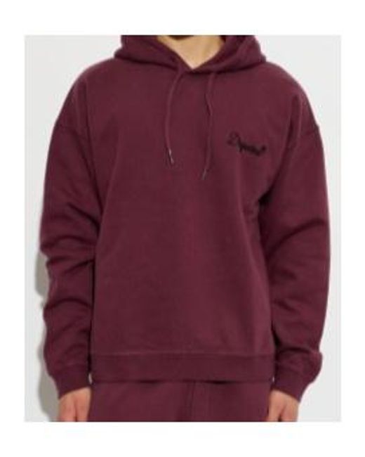DSquared² Purple Logo-Embroidered Drawstring Hoodie for men