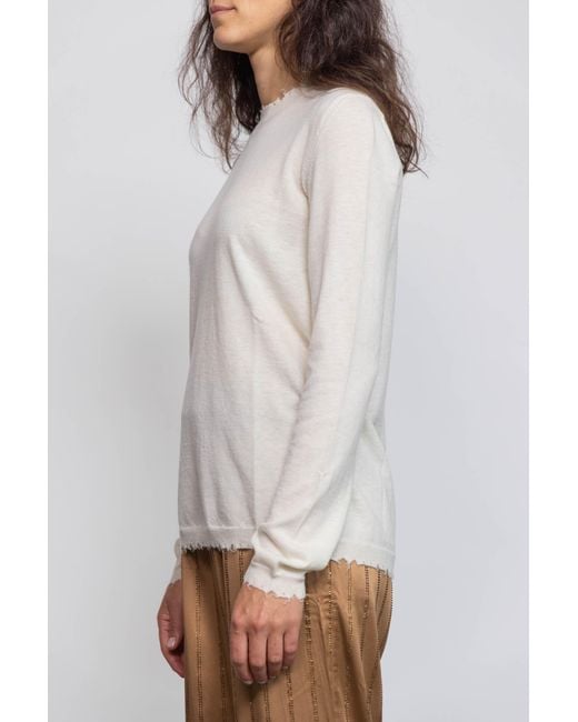 Avant Toi White Long-Sleeved Sweater