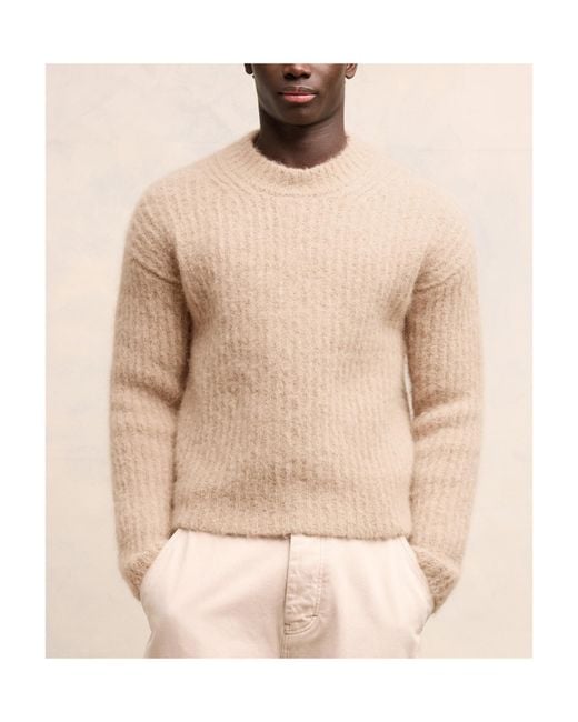 AMI Natural Ami Chunky Knitted Crewneck Jumper