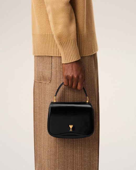 AMI Black Ami Top Handle Paris Paris Bag for men