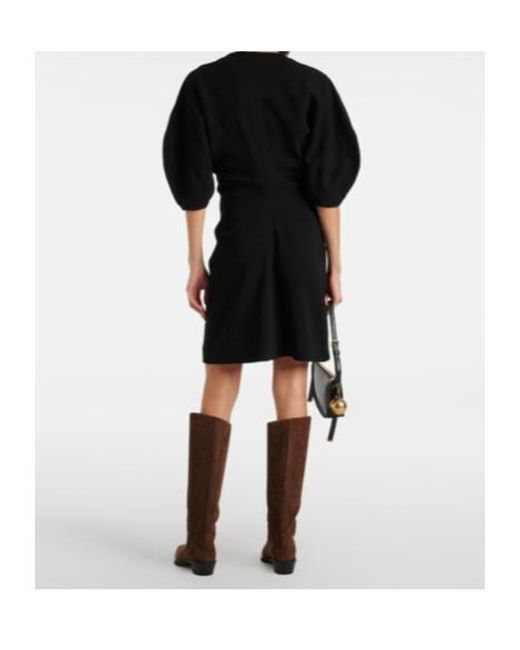 Proenza Schouler Black Puff-Sleeve Minidress