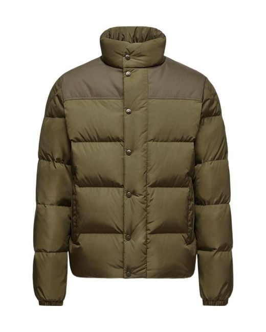 Moncler Green Virolais High Neck Quilted Jacket for men