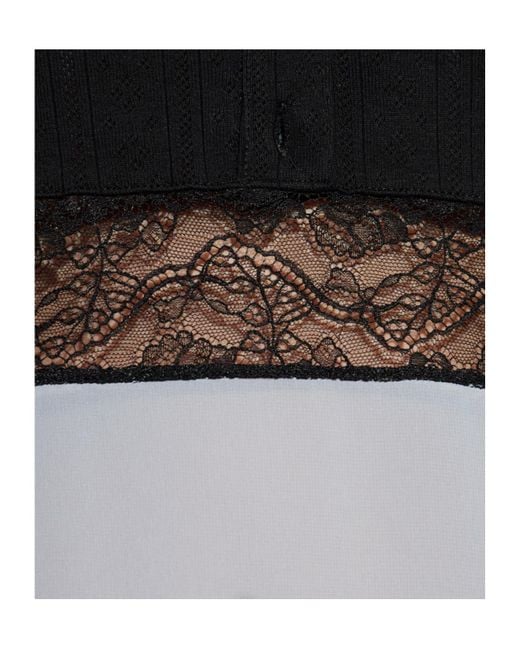 Coperni Black Lace-Panelled Blouse