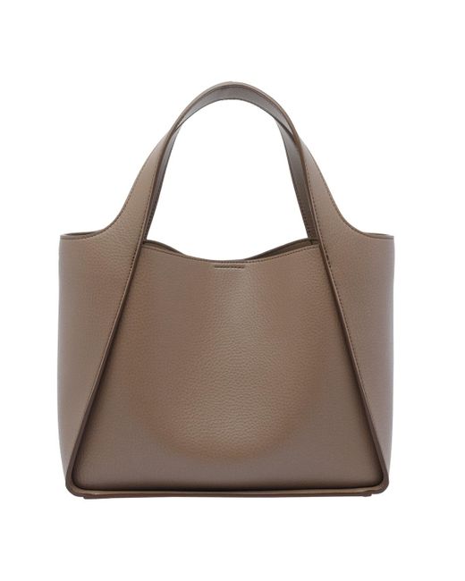 Stella McCartney Brown Double Handle Shoulder Bag
