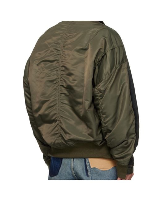 Maison Mihara Yasuhiro Black Panelled Denim Jacket for men