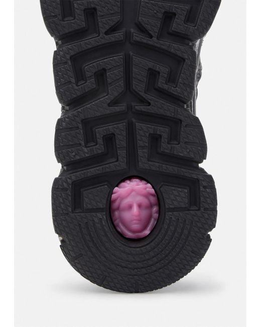 Versace Black Trigreca Lace-Up Sneakers for men