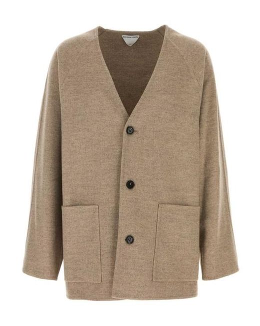 Bottega Veneta Natural Long-Sleeved Cardigan for men