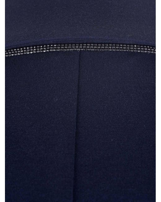 Brunello Cucinelli Blue Single-Breasted Tailored Blazer