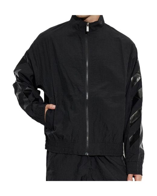 Off-White c/o Virgil Abloh Black Arrows Diagonals Zip-Up Jacket for men