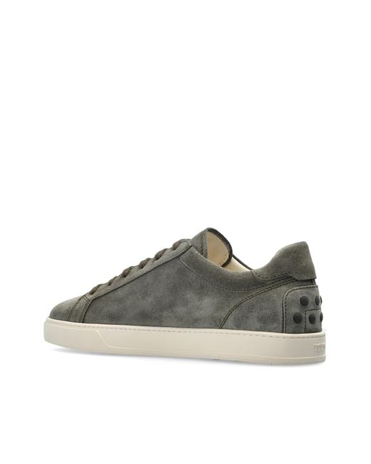 Tod's Green Logo Printed Round Toe Sneakers for men