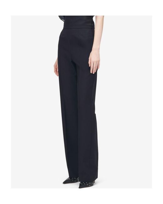 McQueen Black High-Waisted Tailored Trousers