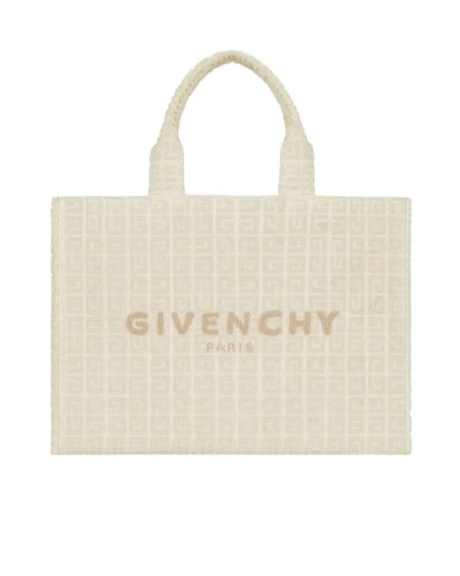 Givenchy Natural 4G Pattern Medium G-Tote Shopping Bag