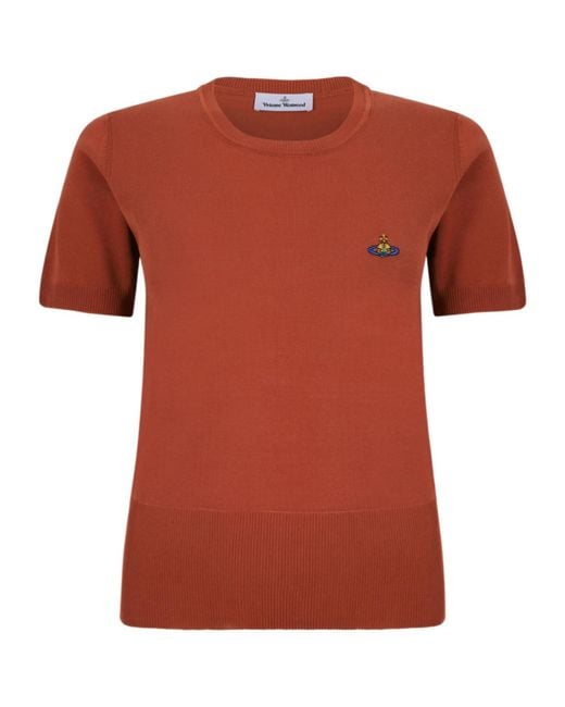 Vivienne Westwood Orange Bea Crew Neck T-Shirt