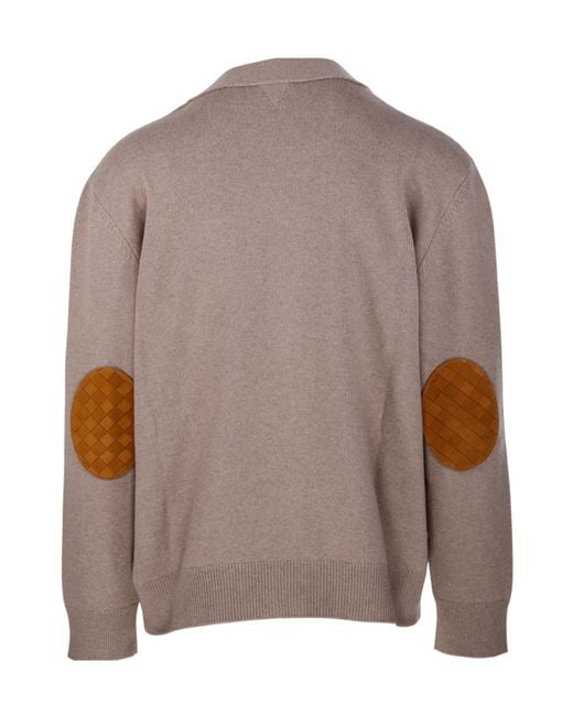 Bottega Veneta Brown V-Neck Knitted Cardigan for men
