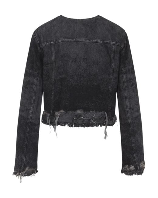 DIESEL Black De-Graffy Distressed Jacket