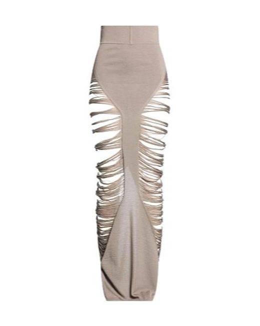 Rick Owens Gray Long Skirts