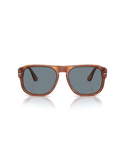 Persol White Pilot Frame Sunglasses for men