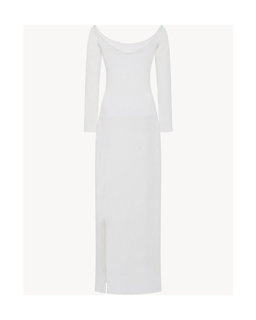 The Row White Logo Dress