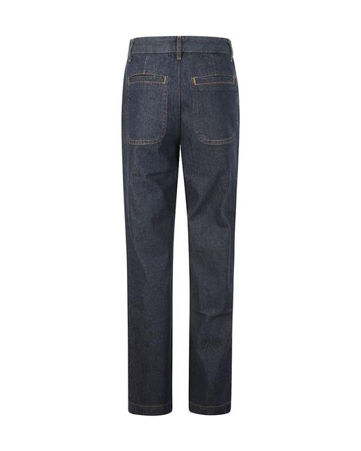A.P.C. Blue Straight-Leg Jeans