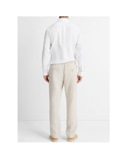 Vince White Drawstring Pants for men