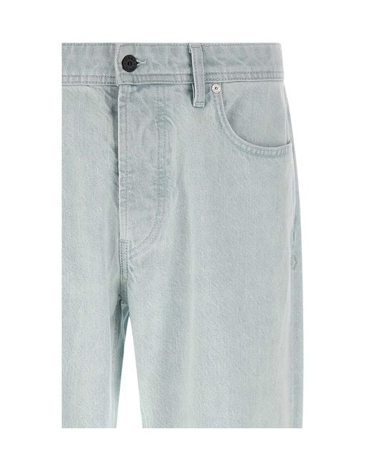 Stone Island Gray Logo Patch Straight-Leg Jeans for men