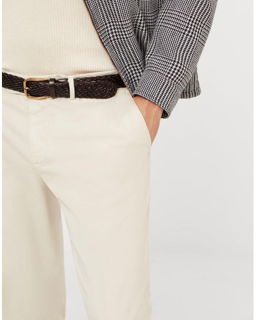 Brunello Cucinelli Multicolor Italian-Fit Gabardine Trousers for men