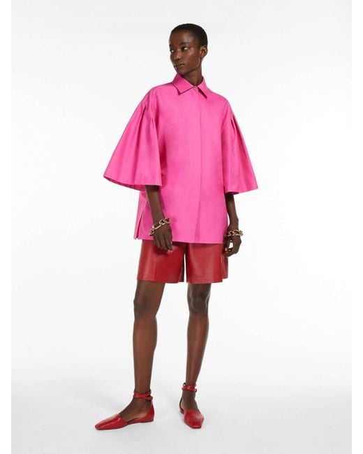 Max Mara Red Logo Detail Shorts
