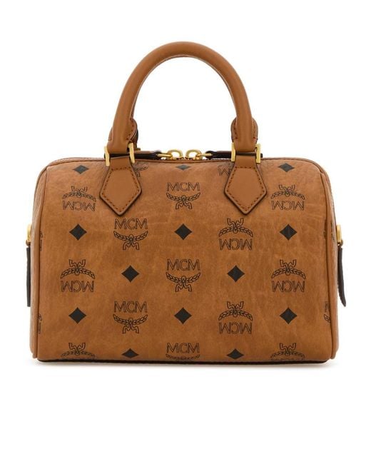 MCM Brown Ella Boston Bag