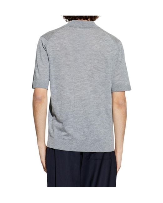 Lisa Yang Gray Peter Knitted Polo Shirt for men